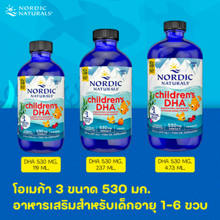 เสริมสร้างเซลล์สมองเด็กช่วยในเรื่องความจำNordic Naturals , Childrens DHA , Ages 1-6, Strawberry ,119ml, 237 ml,473ml