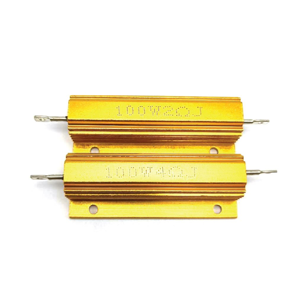 R100w อลูมิเนียม ตัวต้านทานสายไฟแบบ RX24 2 ohm 4 ohm R ดัมมี่โหลด โหลด ...