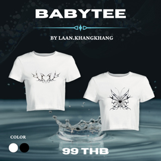 babytee เสื้อครอปสไตล์Y2K