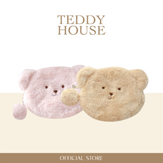 สินค้า Teddy House: Teddy Pouch กระเป๋าหน้าหมีผ้าขนนุ่มนิ่ม  กระเป๋าอเนกประสงค์ ใส่ของจุกจิก กระเป๋าผ้าขนนุ่ม กระเป๋าหน้าหมี