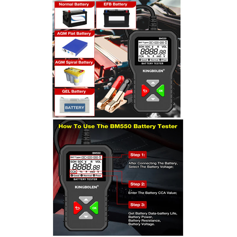เครื่องวิเคราะห์แบตเตอรี่-สภาพแบตเตอรี่-ความเสื่อมแบตเตอรี่-แบตเตอรี่-6v-12v-24v-100-2000-cca-car-ba