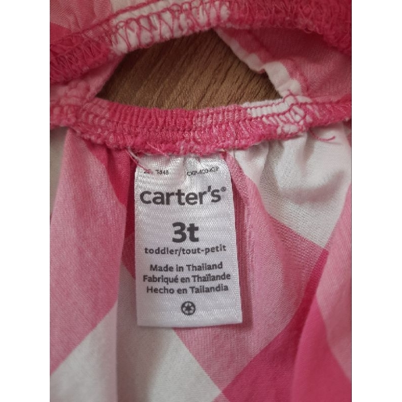 เสื้อเด็กมือสอง-สีชมพูขาว-ยี่ห้อ-carters-3-ขวบ