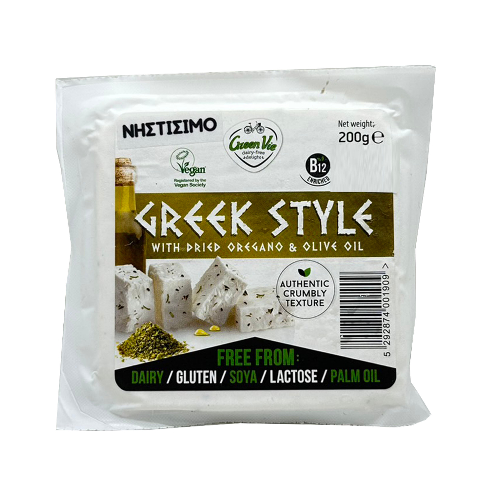 GREEN VIE Vegan Cheese Greek Style with Dried Oregano & Olive Oil