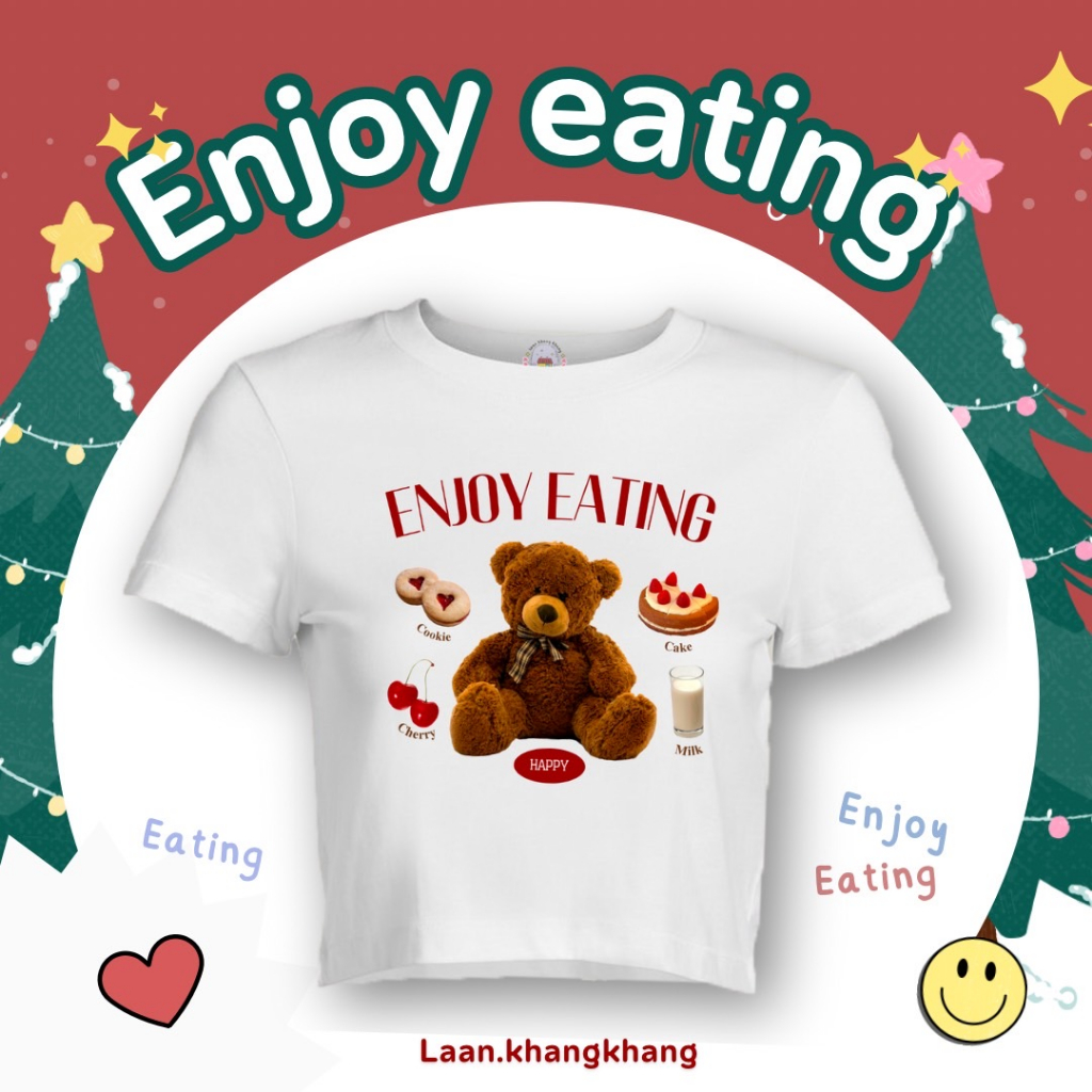 enjoy-eating-crop-เสื้อครอปสไตล์เกาหลีสุดคิ้ว