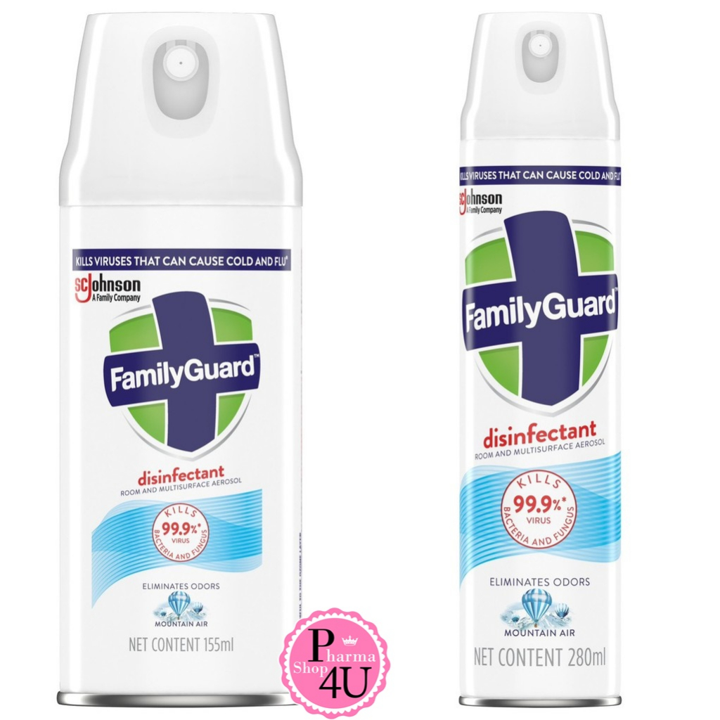 แฟมิลี่การ์ดสเปรย์ขจัดกลิ่น 155/280 มล.Family Guard Disinfectant Spray ...