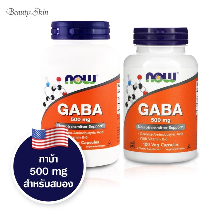 Now Foods Gaba 500 Mg 100 Veg Capsules Shopee Thailand