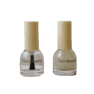 โปรโมชั่น : พร้อมส่ง Two-moons ของแท้ สีทาเล็บ น้ำยาทาเล็บ ท็อปโค้ท เบสโค้ท กึ่งเจล ขนาด10ml1 Base coat Top coat ไม่ต้องอ