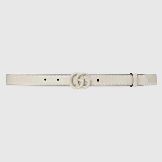 กุชชี่👜Gucci GG 2cm womens belt เข็มขัดแคบพร้อมหัวเข็มขัด G สองชั้น