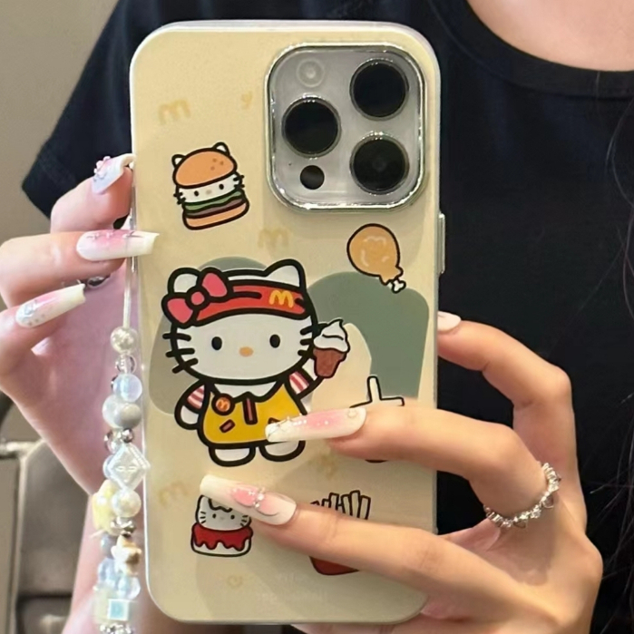 คูปองเคลม-case-for-iphone-11-12-คิตตี้-คิตตี้-เพิ่มห่วงโซ่-เคส-14-13-12-11-pro-max-ซิลิโคนเหลวป้องกันการตก