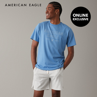American Eagle Super Soft Logo Graphic T-Shirt เสื้อยืด ผู้ชาย โลโก้ กราฟฟิค (NMTS 017-3110-400)