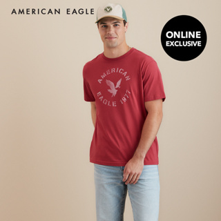 American Eagle Super Soft Logo Graphic T-Shirt เสื้อยืด ผู้ชาย โลโก้ กราฟฟิค (NMTS 017-3107-600)