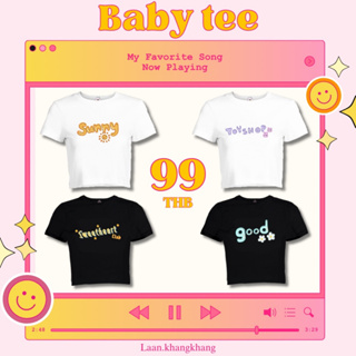 Babytee เสื้อครอปสไตล์เกาหลี