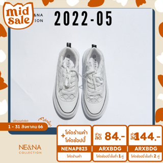 ภาพหน้าปกสินค้ารองเท้าเเฟชั่นผู้หญิงเเบบผ้าใบส้นปานกลาง No. 2022-05 NE&NA Collection Shoes ที่เกี่ยวข้อง
