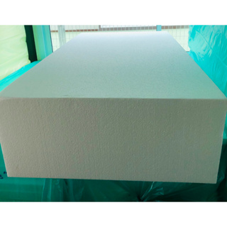 EPS Foam Sheet (F Grade) เกรดไม่ลามไฟ (ความหนาแน่น 1 ปอนด์) โฟมกันร้อน ขนาด 60 x 120cm ความหนา 10 นิ้ว ราคา 650 บาท/แผ่น