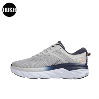 HOKA ONE ONE Bondi 7 grey  ของแท้ 100 %  Sports shoes Running shoes style