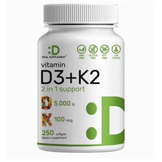 ภาพหน้าปกสินค้าใหม่ 250 เม็ด ‼️ - Vitamin D3 K2 (exp.5/25) ที่เกี่ยวข้อง