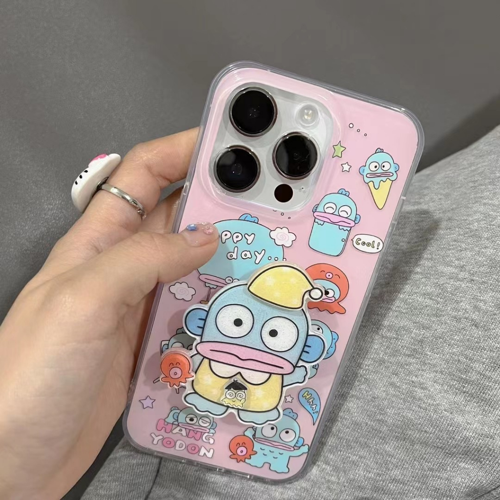 จัดส่ง24ชม-เคสไอโฟน11-12-13-14-pro-max-น่าสนใจ-ปลาการ์ตูน-ขาตั้ง-พาสะดวก-ป้องกันการตก-เคส-iphone-13