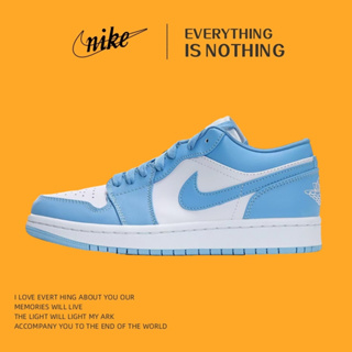 🔥ขายร้อน🔥รองเท้า Nike Air Jordan Low White Blue ของแท้ 100% แนะนำ(พร้อมกล่อง)