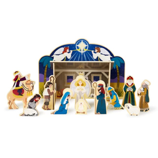 ตุ๊กตาคริสต์มาส วันเกิดพระเยซู Melissa &amp; Doug Wooden Christmas Nativity Set