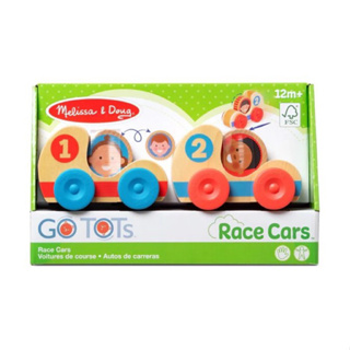 รถแข่ง 2 คัน ลูกกลิ้งสองด้าน Melissa &amp; Doug GO Tots Wooden Race Cars