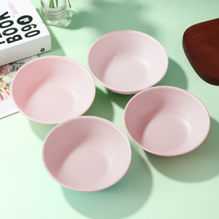 ชามเมลามีน ชุดชามเมลามีน melamine-bowl สีชมพูล้วน แพ็ค 12ใบ 6นิ้ว 8นิ้ว ให้เลือก รุ่นหนา ทนทาน ทรงลึก Aliz.selection