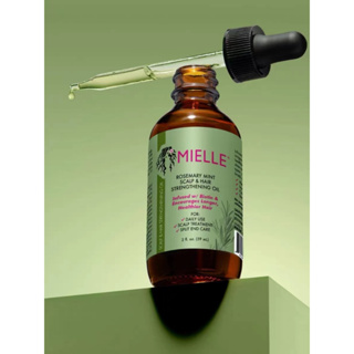 💖จัดส่งที่รวดเร็ว，Mielle Rosemary Mint Scalp &amp; Hair Strengthening Oil Growth Serum 2oz / 59ml