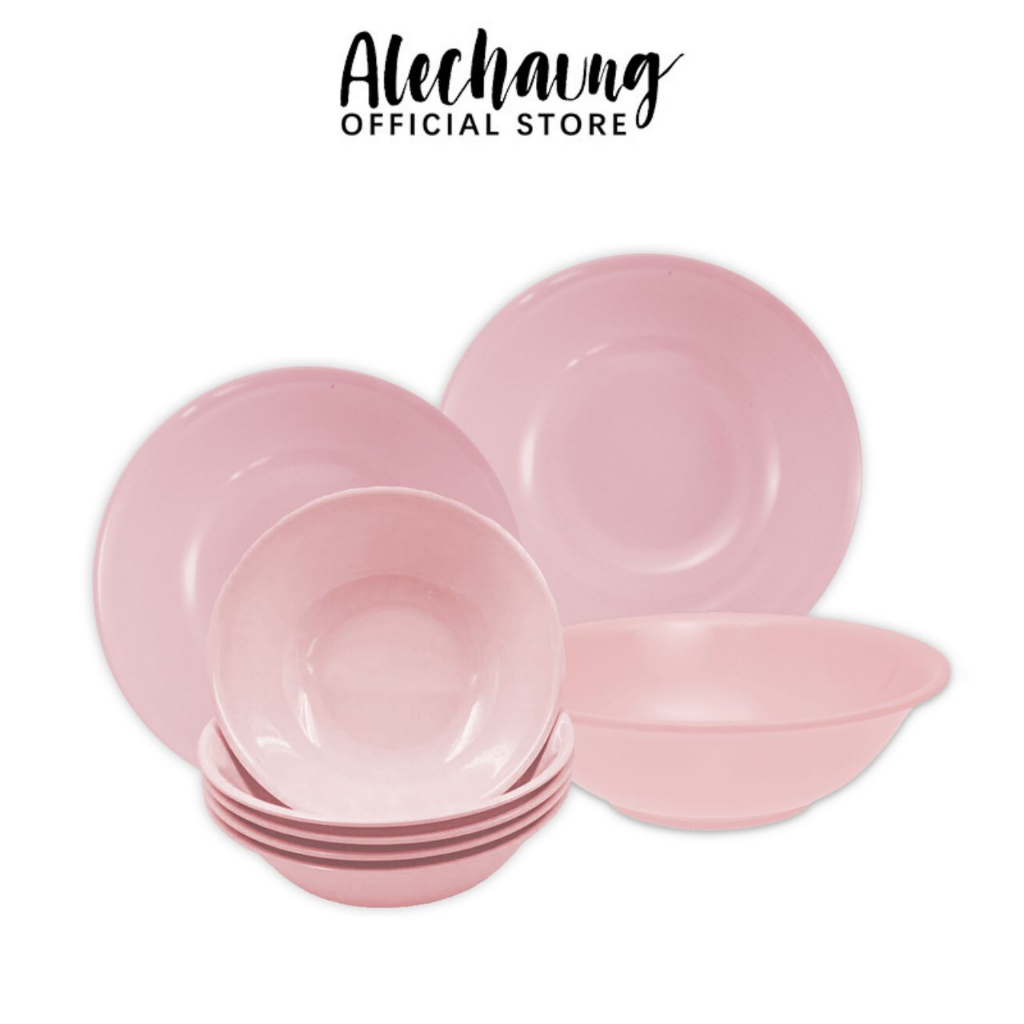 alechaung-จานใส่อาหาร-จาน-ชาม-แพ็ค12ใบ-จานเมลานีน-สำหรับร้านหมูกระทะ-ร้านอาหาร-จานมิลามีน-ขนาด-6นิ้ว-8นิ้ว-9นิ้ว-จานชาม