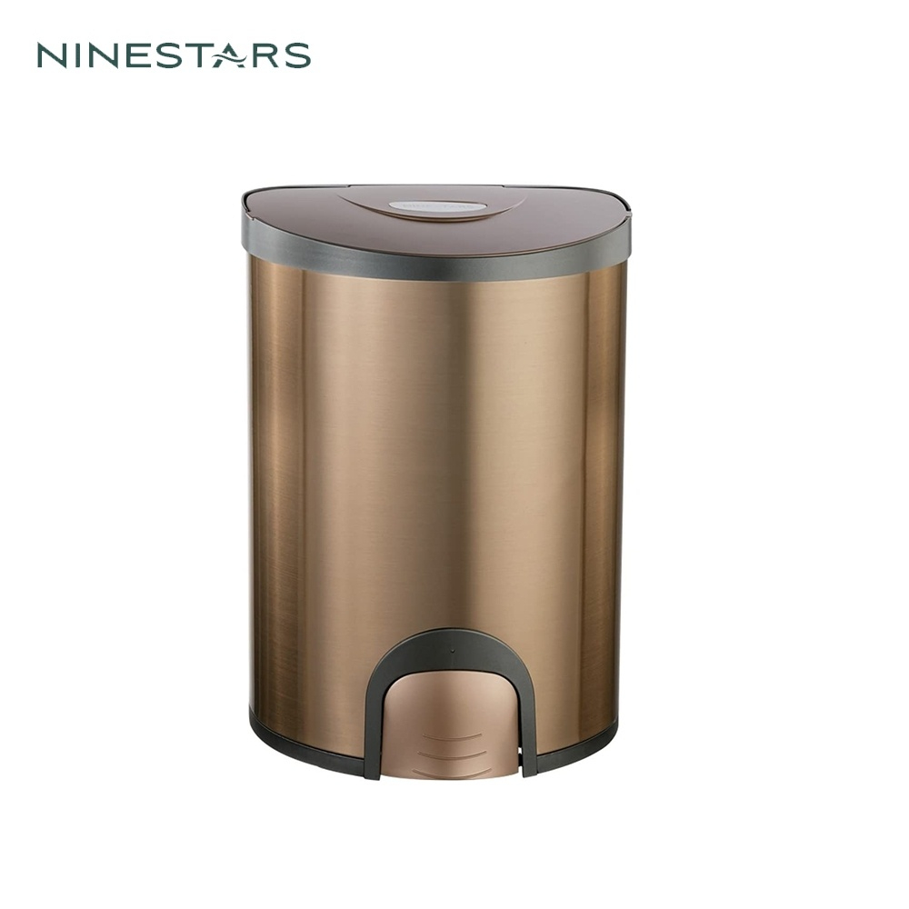 ninestars-qdt-15-6-gold-ถังขยะอัจฉริยะ-ฝาถังสามารถเปิดและปิดเองได้อัตโนมัติด้วยฟังก์ชั่น-tap-sensor-สัมผัสด้วยเท้า