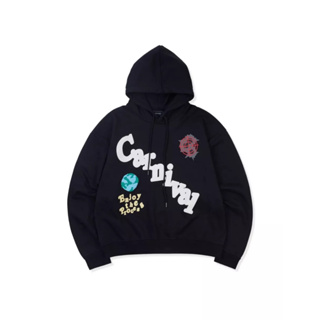 CARNIVAL CNVSS23H004BK ENJOY THE PROCESS WASHED HOODIE BLACK