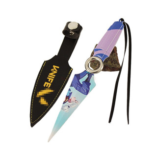 โมเดลมีด Valorant Jett Knife Skin - Valorant GO! VOLUME 1 Knife วัสดุเหล็ก ขนาด 17 cm. พร้อมซองหนัง