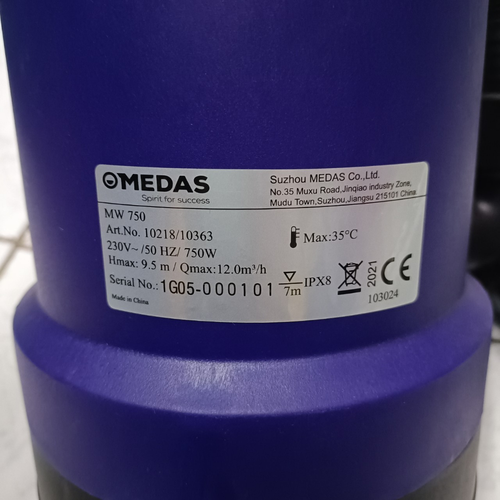 medas-ปั๊มแช่สำหรับน้ำเสียพร้อมลูกลอย-รุ่น-mw750-สามารถออกใบกำกับภาษีได้