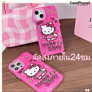 💚จัดส่งภายใน24ชม💚เคส for iPhone 11 14 Pro Max Case for iPhone 12 13 ป้องกันการตก การป้องกัน สาวน่ารักหัวใจ HelloKitty