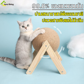 ที่ลับเล็บแมว ของเล่นแมว Cat Toy บอลฝนเล็บแมว อุปกรณ์สัตว์เลี้ยง แผ่นข่วนเล็บแมว บอร์ดสะพาน พร้อมลูกบอลลับเล็บ ทนทาน