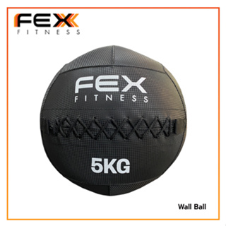 FEX Fitness - Wall Ball ลูกบอลออกกำลังกาย สินค้านำเข้าจากต่างประเทศ (ฟอนต์สกรีนสีขาว)