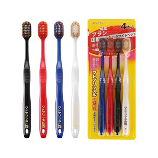 Japanese toothbrush แปรงสีฟันญี่ปุ่นนุ่มๆ 4 ชิ้น หัวแปรงสีฟันที่ขายดีจากประเทศญี่ปุ่น T2235