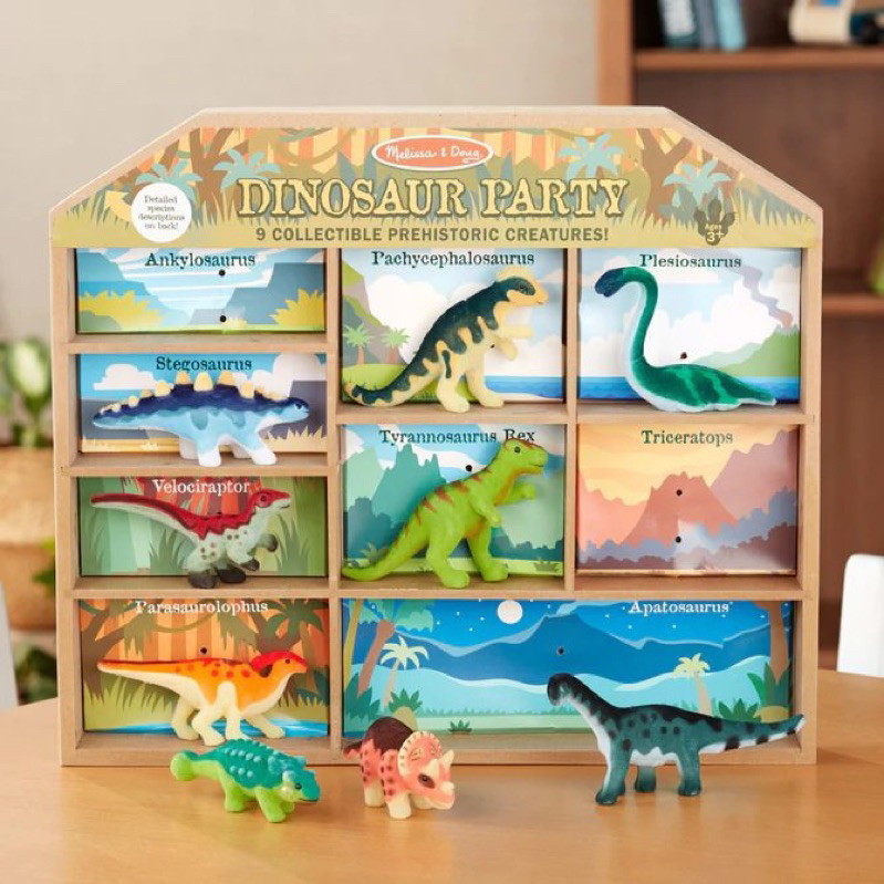 ไดโนเสาร์กำมะหยี่-ขนาด-3-4-นิ้ว-melissa-amp-doug-dinosaur-play-set