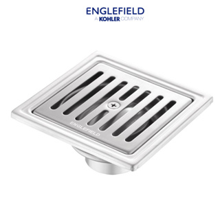 ENGLEFIELD Stainless steel floor drain - square 4" ตะแกรงกันกลิ่นสแตนเลสแบบเหลี่ยม 4 นิ้ว K-76978X-CP