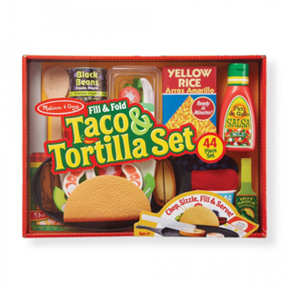 ชุดทำทาโค่เม๊กซิกัน ทุกชิ้นมีตีนตุ๊กแก Melissa & Doug Fill & Fold Taco & Tortilla Set
