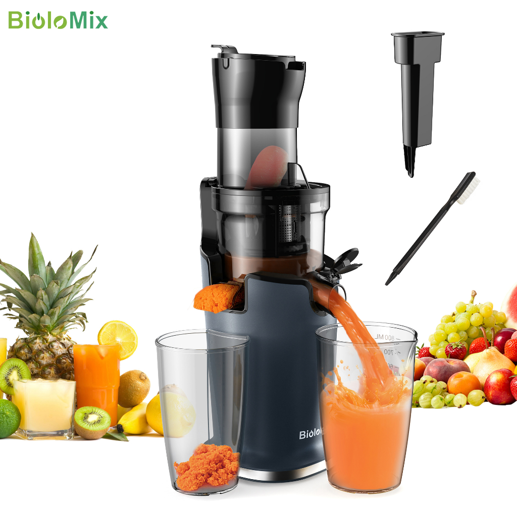 biolomix-เครื่องปั่นน้ำผลไม้แบบเนียน-วัสดุ-tritan-มอเตอร์แรง-100nm-สำหรับการปั่นเย็น-ทนทาน-ปั่นเอาเนื้อผลไม้และผักท