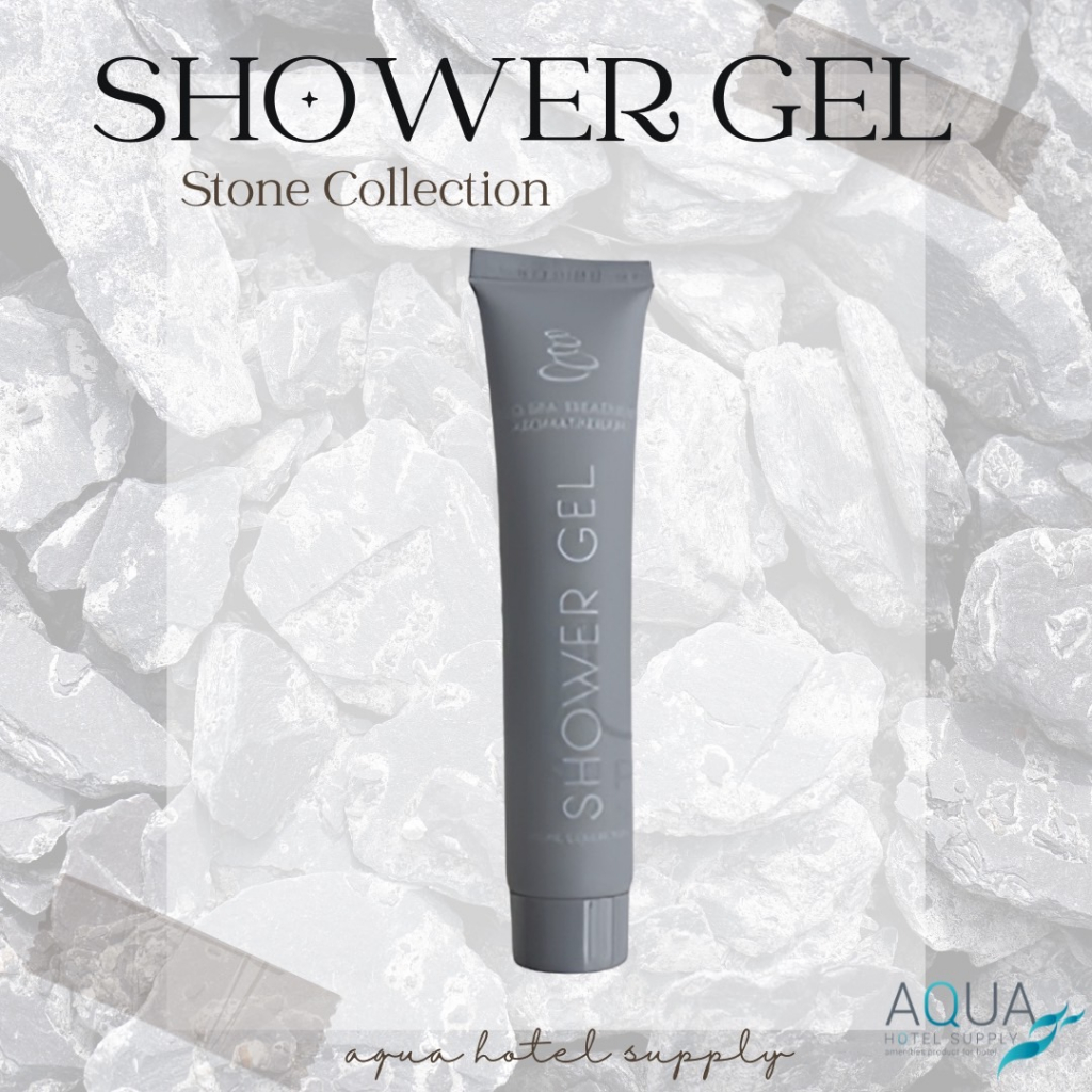 ครีมอาบน้ำโรงแรม-เจลอาบน้ำ-รุ่น-stone-shower-gel-แพ็คชนิดละ125ชิ้น-ของใช้ในโรงแรม-ของโรงแรม-อเมนิตี้-hotel-amenities