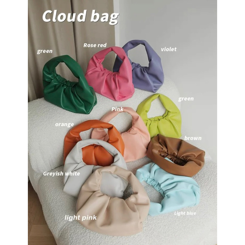 แบรนด์ใหม่-100-ของแท้-bottega-veneta-bv-cloud-pouch-แฟชั่น-tote-กระเป๋า