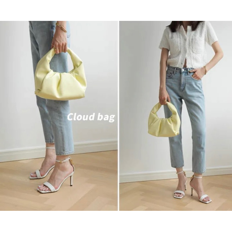 แบรนด์ใหม่-100-ของแท้-bottega-veneta-bv-cloud-pouch-แฟชั่น-tote-กระเป๋า