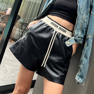 CHANI : Ch115 l leather short pants กางเกงขาสั้น กางเกงหนัง