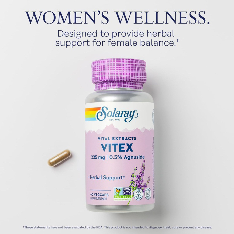 แท้100-solaray-vitex-berry-225mg-เพื่อสุขภาพของผู้หญิง-ลดปวดประจำเดือน-womens-healthy-hormone-ไวเท็กซ์-60-แคปซูล