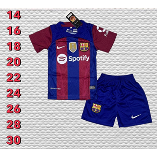 ชุดบอลเด็กทีมบาร์เซโลนาใหม่2023/2024 ได้เสื้อ+กางเกง
