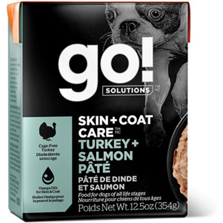 อาหารเปียกสุนัข Go! Solutions สูตร Skin + Coat Care Turkey + Salmon Pate ขนาด 354 g