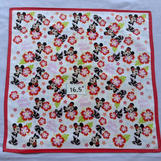 Minnie mouse hawaii aloha ผ้าเช็ดหน้า มินนี่เมาส์ ฮาวาย