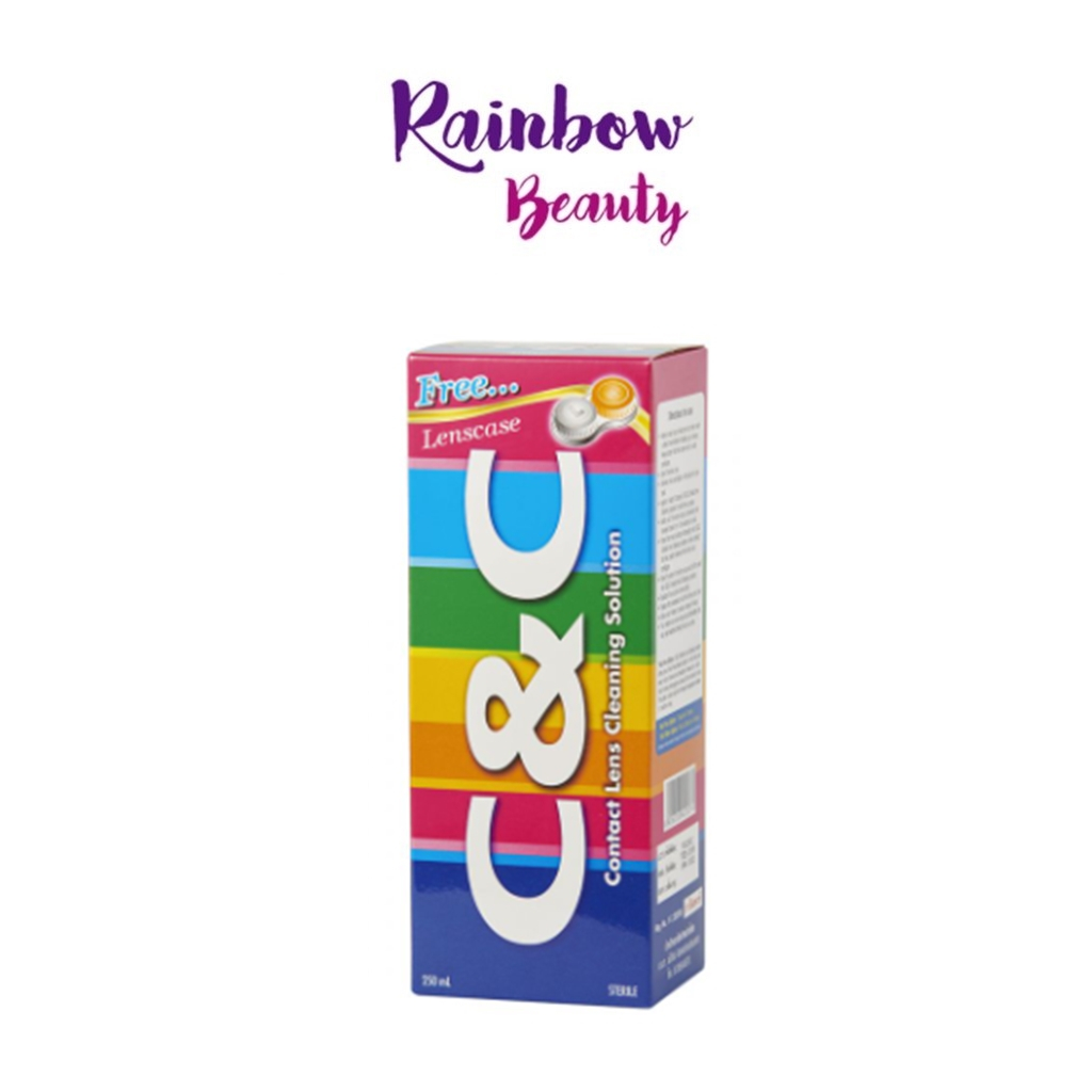 C&C contact lens cleaning solution 250 ml. น้ำยาล้างคอนแทคเลนส์ C&C น้ำยาล้างคอนเเทค น้ำยาเเช่