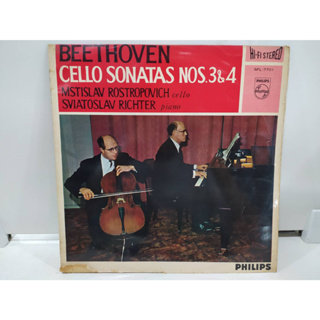 1LP Vinyl Records แผ่นเสียงไวนิล  BEETHOVEN CELLO SONATAS NOS.3&amp;4   (H6F39)