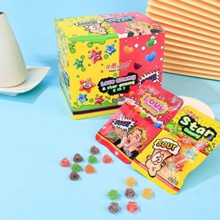 (30 ซอง star &amp; Love) เยลลี่ เยลลี่เคี้ยวหนึบ รวมรส เคลือบน้ำตาล เปรี้ยวหวาน Jelly Gummy 1 กล่อง 30 ห่อ